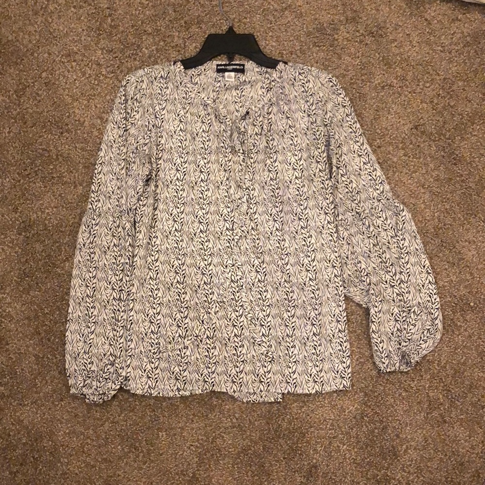 Black and White Karl Lagerfeld top, size small